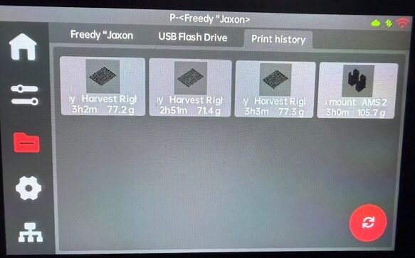 Panda Touch History Screen